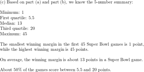 Solved 13. Super Bowl points. How many points do football