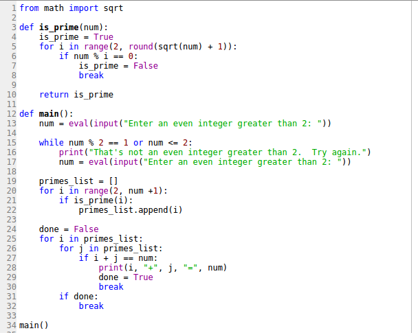 The Goldbach conjecture asserts that every even number is th | Quizlet