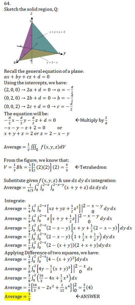 Find The Average Value Of The Function Over The Given Solid F X Y Z Xyz Over The Cube In The First Octant Bounded By The Coordinate Planes And The Planes X