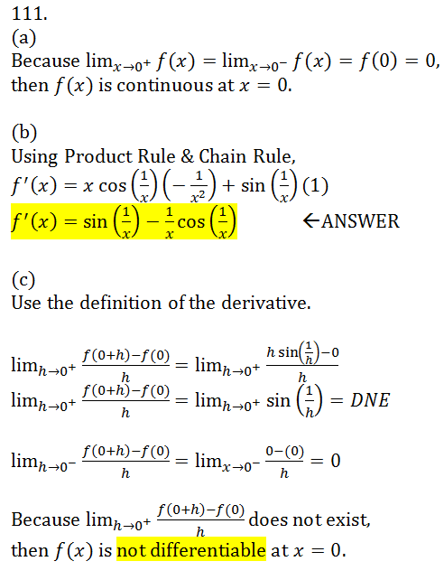 Thomas Calculus Early Transcendentals 9780134439020 Exercise 111