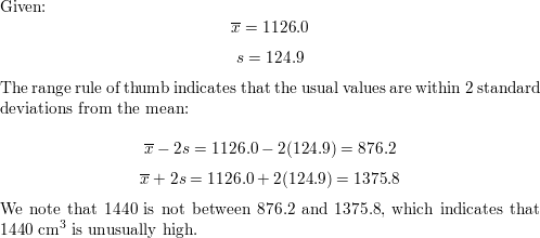 Solved Listed below are brain volumes (cm2) of unrelated