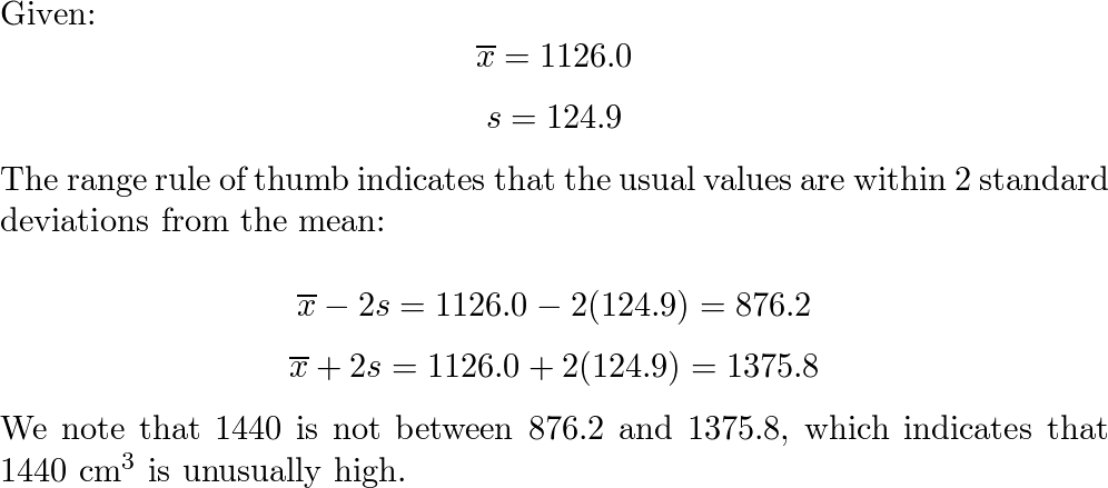 Solved Listed below are brain volumes (cm2) of unrelated