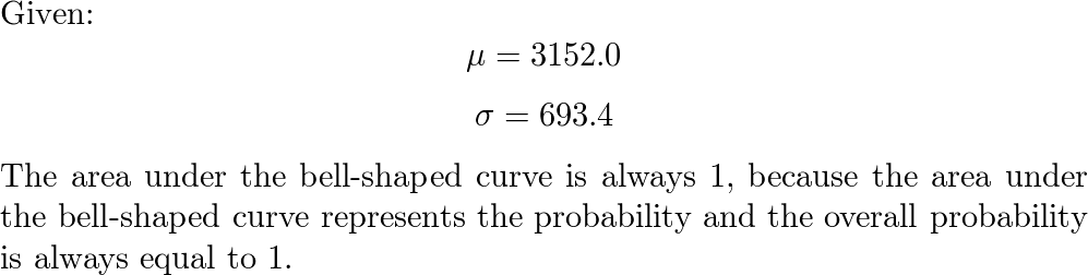 Birth weights are normally distributed with a mean of 3152.0