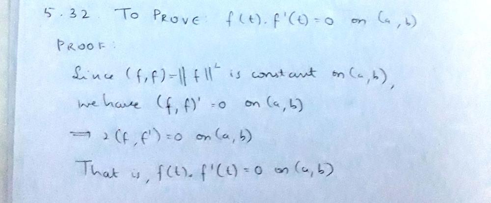 Mathematical Analysis - Exercise 32, Ch 5, Pg 125 | Quizlet