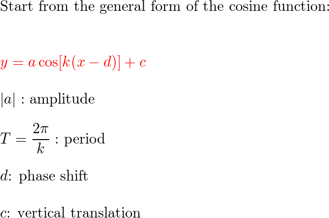 how to find the maximum value of a cosine function