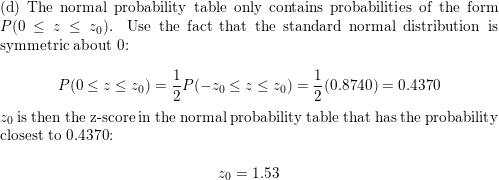 Find A Value Z 0 Of The Standard Normal Random Variable Z Such That Begin Array L Text A P Left Z Leq Z 0 Right