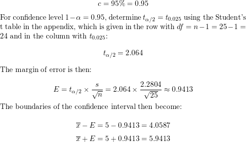 The Following Random Sample Was Selected From A Normal Distribution 4 6 3 5 9 3 A Construct A 90 Confidence Interval For The Population Mean Mu B Construct A 95 Confidence