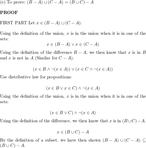 Let A B And C Be Sets Show That A A B A B C B A B C A B C A