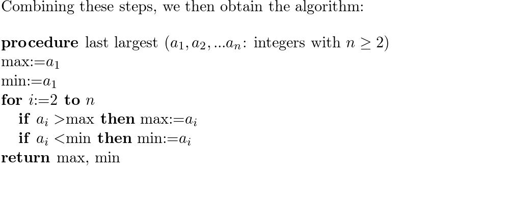 A) Adapt The Algorithm To Find The Maximum And The Minimum O | Quizlet