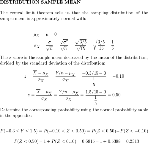 Let Y X 1 X 2 X 15 Be The Sum Of A Random Sample Of Size 15 From The Distribution Whose Pdf Is F X 3 2 X 1 X