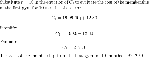 Answered: A gym charges $45 per month and a $75…