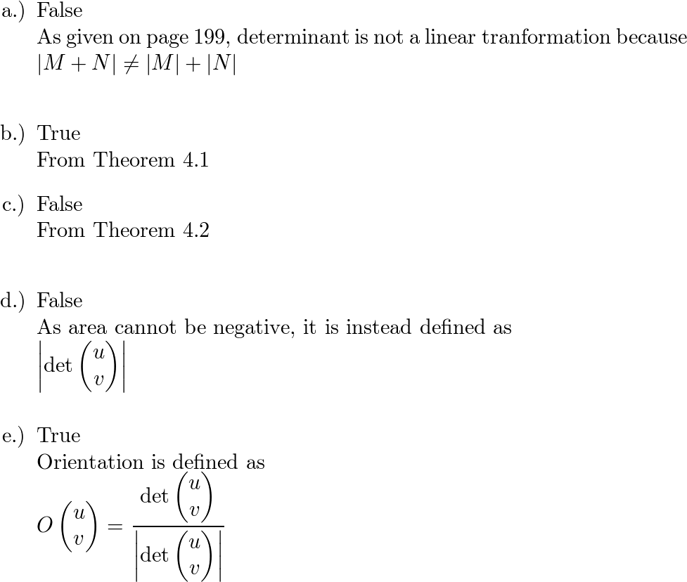 Linear Algebra - 9780134860244 - Exercise 1 | Quizlet