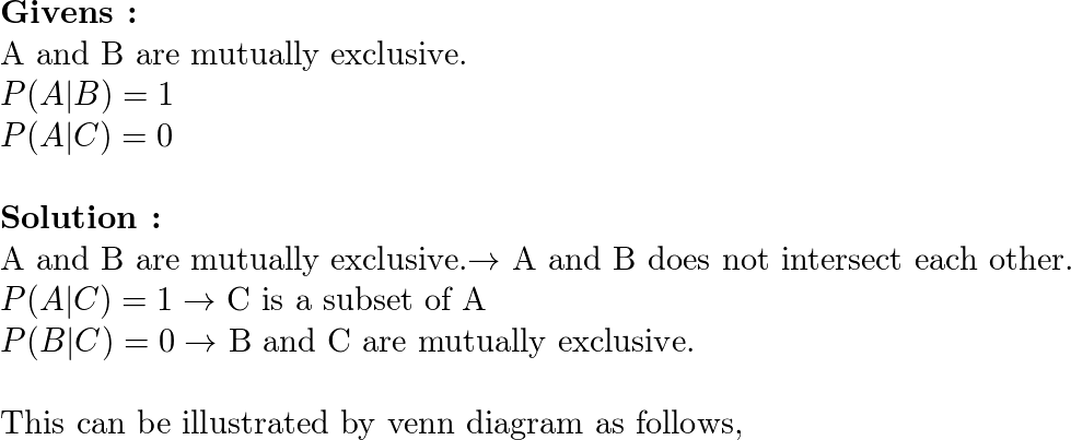 Suppose A and B are mutually exclusive events. Construct a V Quizlet