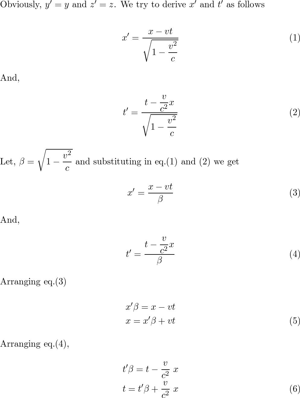 special relativity assignment quizlet