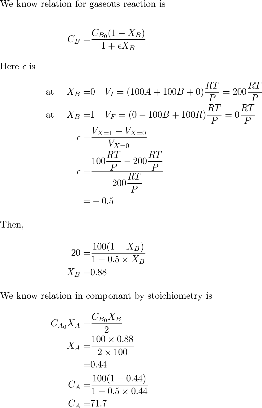 Chemical Reaction Engineering - 9780471254249 - Exercise 4 | Quizlet