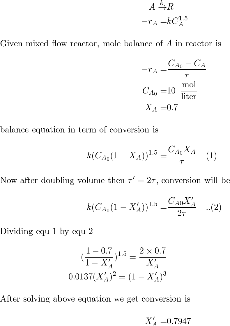 Chemical Reaction Engineering - 9780471254249 - Exercise 4 | Quizlet