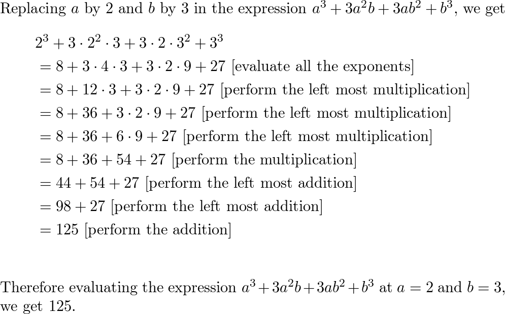 Let A = 2 And B = 3, And Evaluate The Given Expressions. | Quizlet