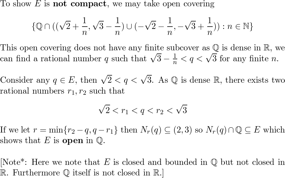 Regard Q the set of all rational numbers as a metric spa Quizlet