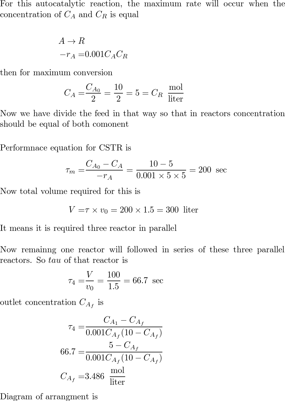 Chemical Reaction Engineering - 9780471254249 - Exercise 11 | Quizlet