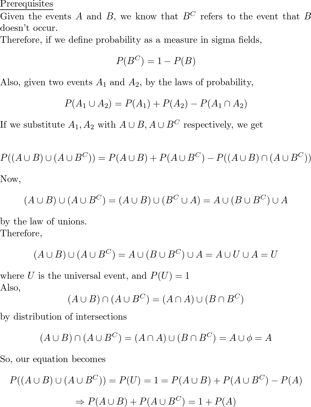 Given that P A B 0.76 and P A B 0.87 find P A