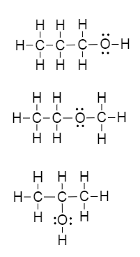 A Draw Two Lewis Structures For C 2h 6o B Draw Three Lewis Structures For C 3h 8o Hint The Two Lewis Structures In Part A Are Constitutional Isomers Molecules That Have The Same Atoms But Differ