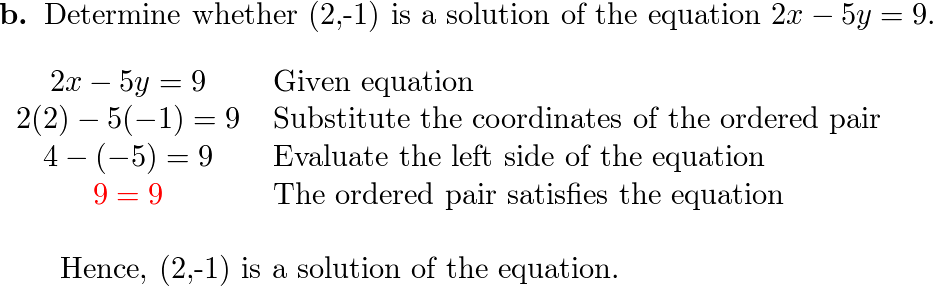 Determine whether the ordered pair is a solution of the give | Quizlet