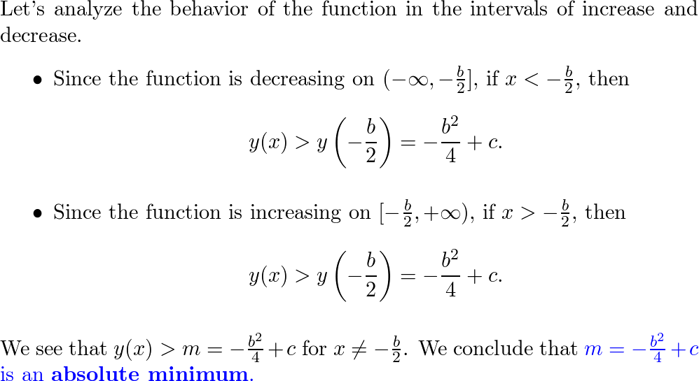 Find the conditions for exactly one root (double root) for the equation $y=x^{2}+b  x+c$ | Quizlet