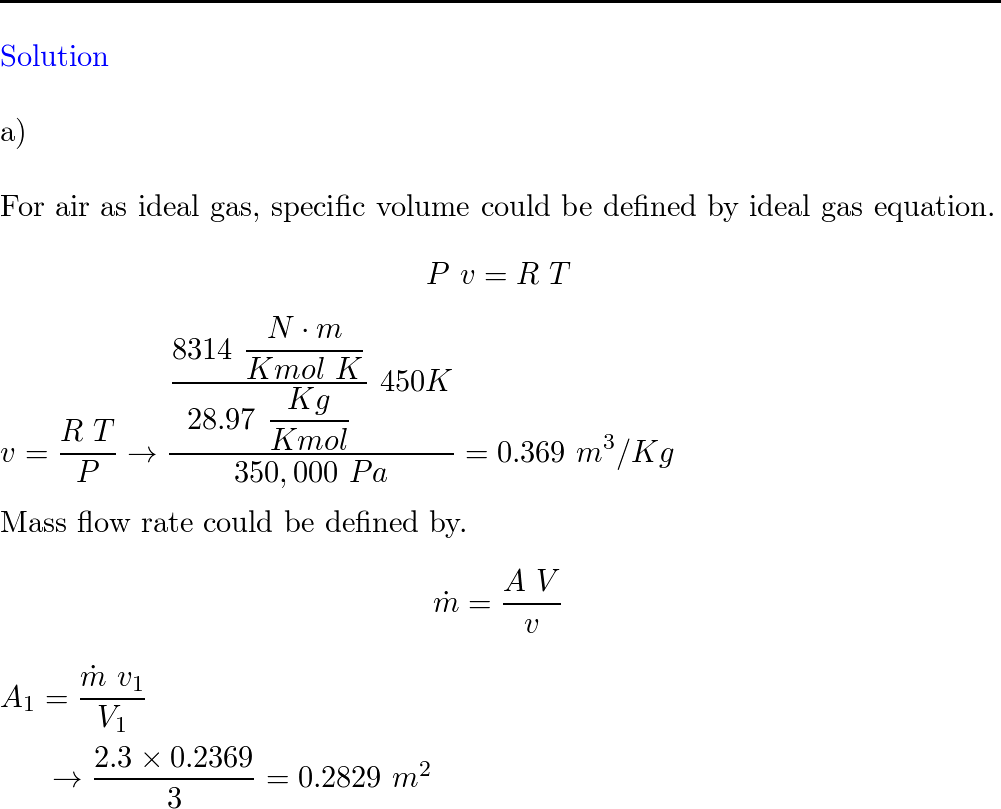 Solved At steady state, air at 200kPa, 52C and a mass flow