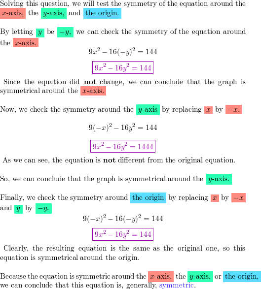 x axis symmetry