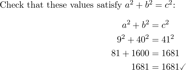 A Pythagorean Triple Is A Set Of Three Positive Integers A Quizlet