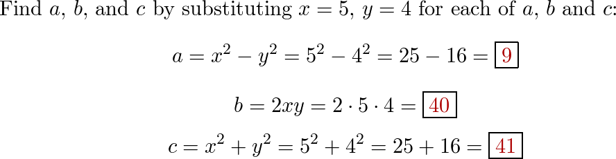 A Pythagorean Triple Is A Set Of Three Positive Integers A Quizlet