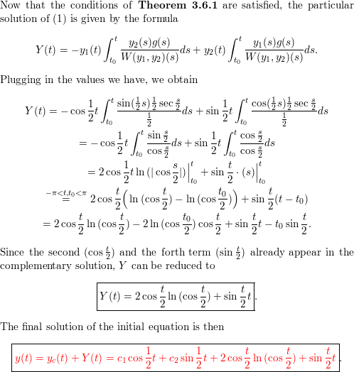 Find The General Solution Of The Given Differential Equation G Is An Arbitrary Continuous Function 4y Y 2 Sec T 2 P T P Homework Help And Answers Slader