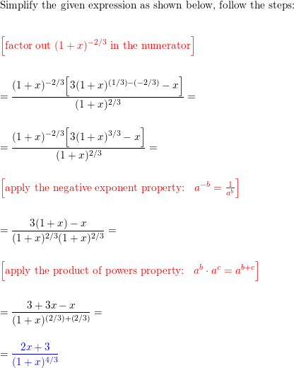 simplify expression quotient rule
