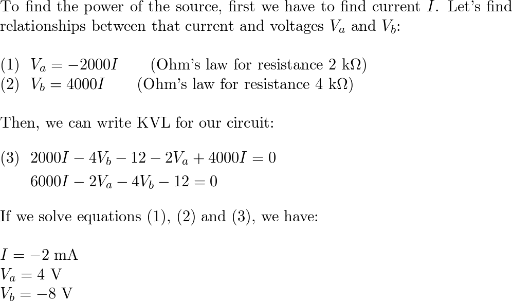 Basic Engineering Circuit Analysis - 9781118539293 - Exercise 45 | Quizlet