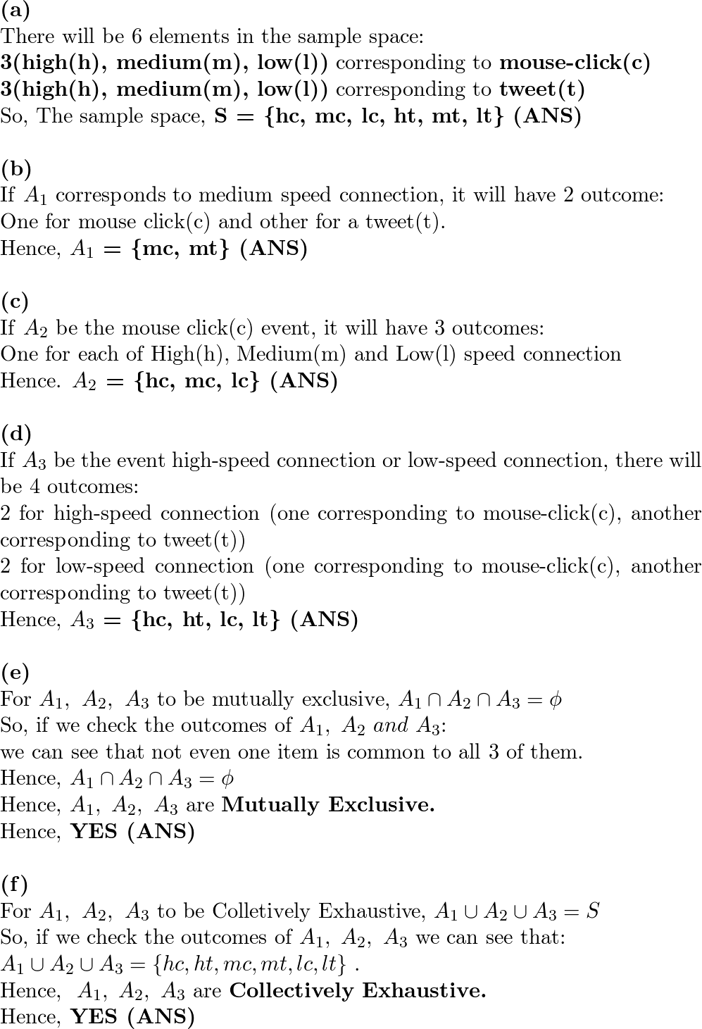 Probability And Stochastic Processes - 9789354243455 - Exercise 1 | Quizlet