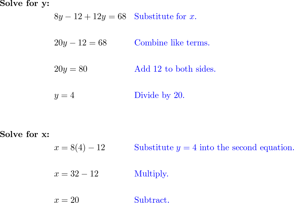 Solve Each System By Substitution Check Your Answers Quizlet 3096