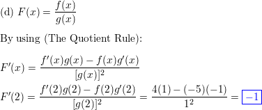 In Parts A D F X Is Expressed In Terms Of F X And G X Find F 2 Given That F 2 1 F 2 4 G 2 1 And G 2 5 A F X 5f X 2g X B F X F X 3g X C F X F X G X D F X F X G X Homework Help