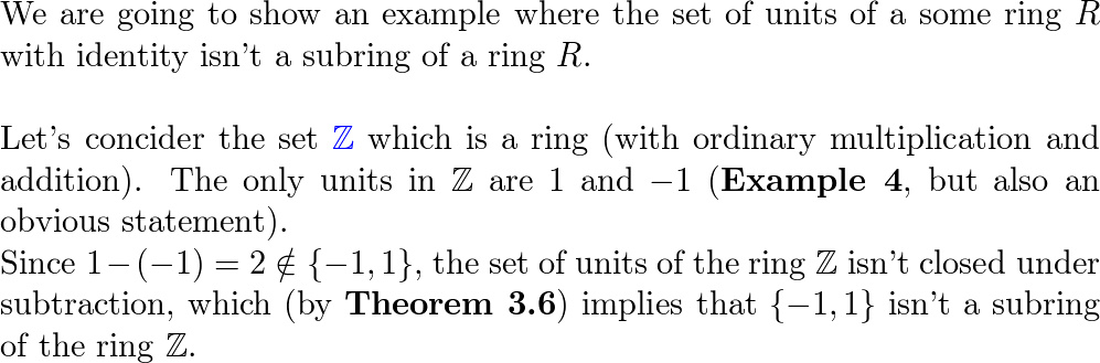 1 Ring theory 2 Past exams