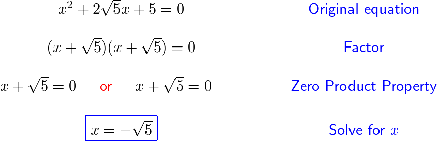 In exercises, solve equations by factoring. $$ x^2+(2 \sqr | Quizlet