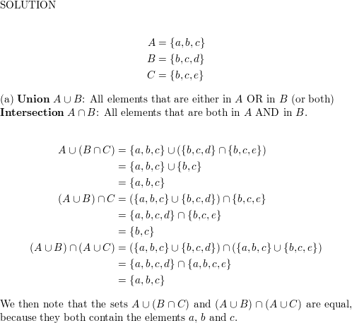 Let A A B C B B C D And C B C E A Find A Cup B Cap C