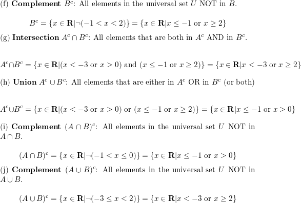 Let The Universal Set Be The Set R Of All Real Numbers And Let A X In Mathbf R 3 Leq X Leq 0