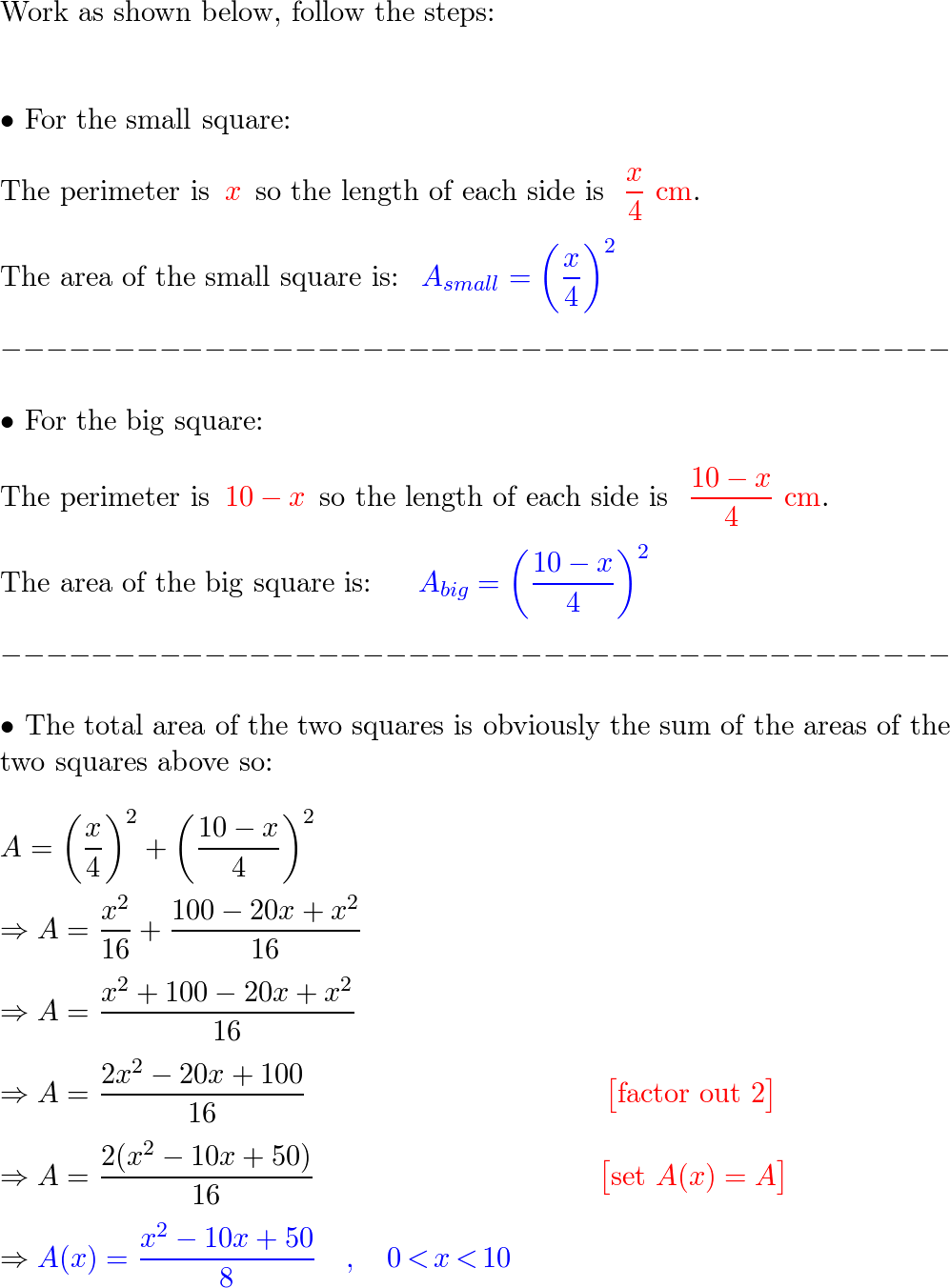 OneClass: i need the answer of b please A piece of wire 23 m long is cut  into two pieces. One piece i