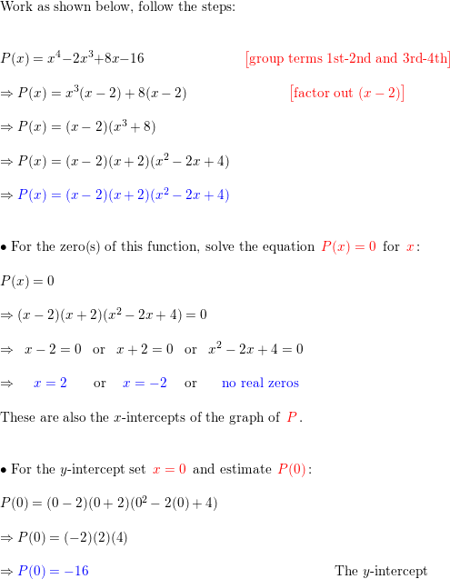 Factor The Polynomial And Use The Factored Form To Find The Quizlet