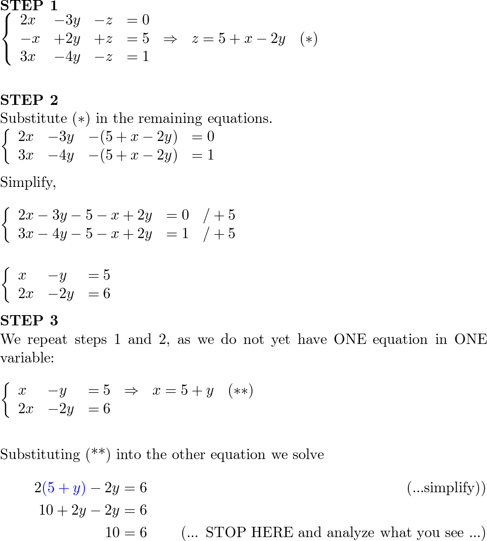 Solve Each System Of Equations. If The System Has No Solutio 