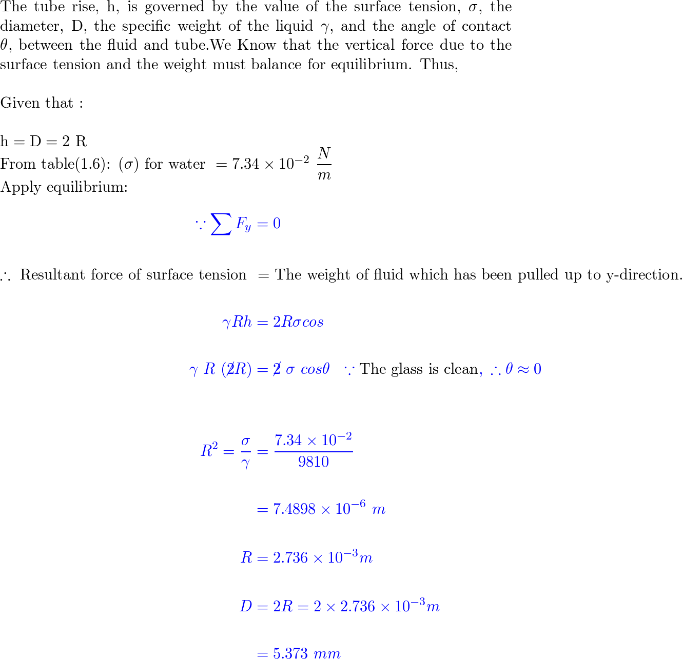 An Open, Clean Glass Tube $\left(\theta=0^{\circ}\right)$ Is 