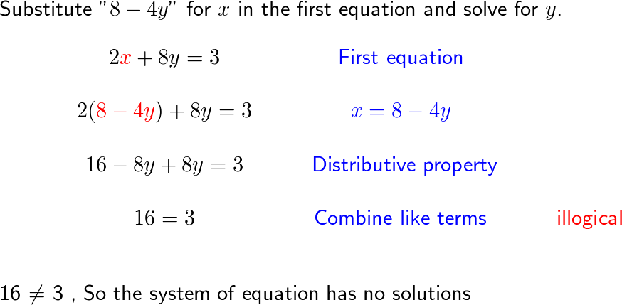 Solve Each System By The Substitution Method Check Each Sol Quizlet 7139