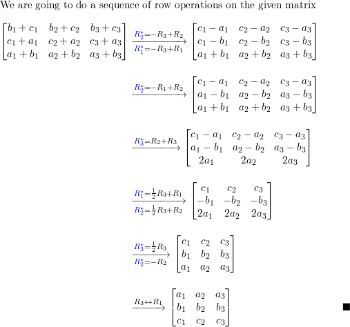 Find a sequence of row operations carrying left begi Quizlet