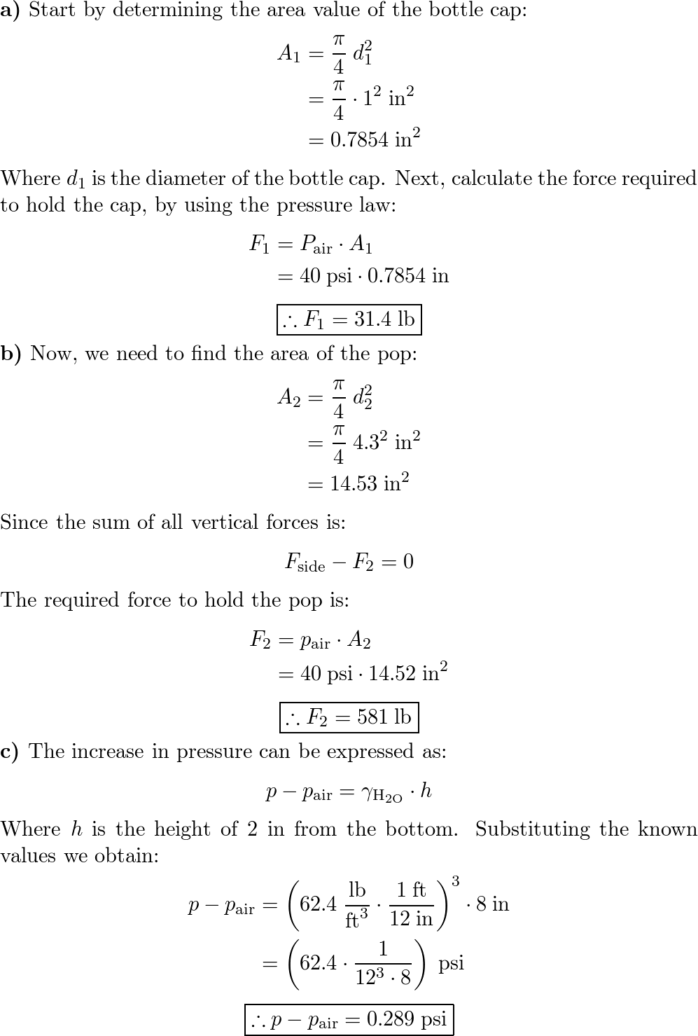 Fundamentals of Fluid Mechanics - 9780470262849 - Exercise 85 | Quizlet