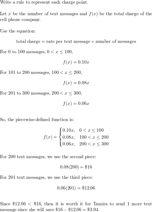 a cell phone company charges 40 per month