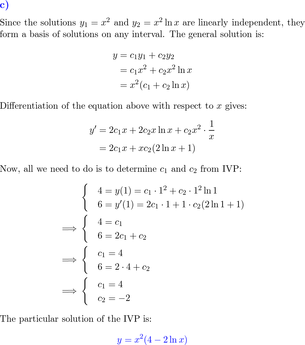 Solved (1 point) Match the second order linear equations